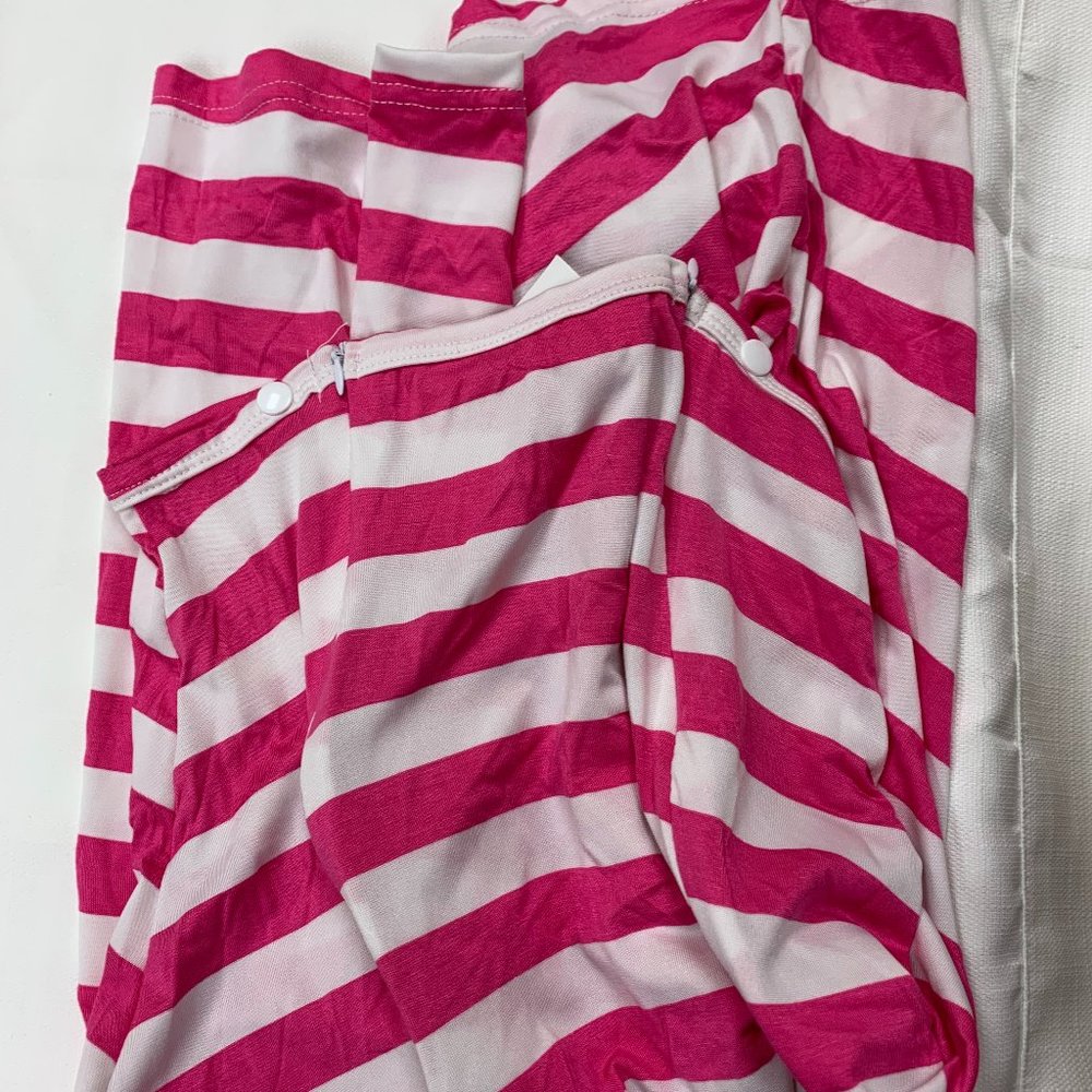 Pink and White Stripe Car Seat Cover
